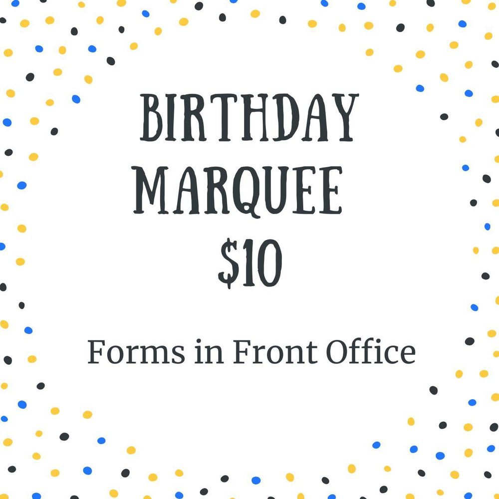 Birthday Marquee $10