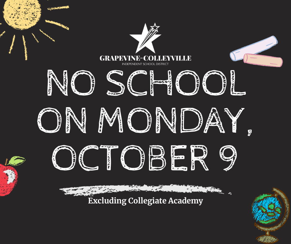 No School on Monday, October 9